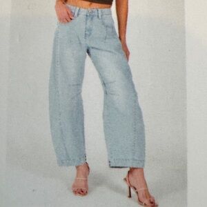 Light Blue TRYR Women's Barrel Jeans Size 7 NWT